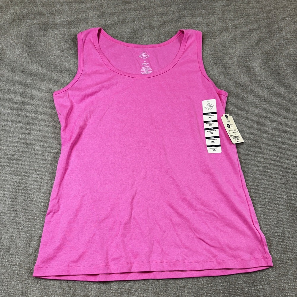 St. John's Bay Womens XL Strawberry Freeze Scoop Neck Sleeveless Tank Top